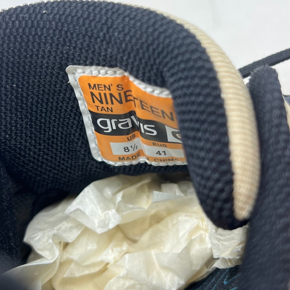 Gravis Nineteen Sneakers Men's 8.5 Tan Suede Black Laces Skate Style VTG NIB - Picture 7 of 15